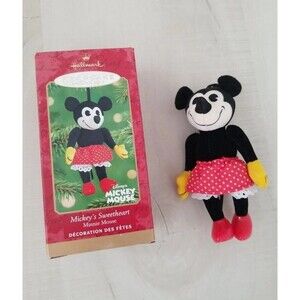 2001 Hallmark Keepsake Ornament Disney Minnie Mouse Mickey's Sweetheart